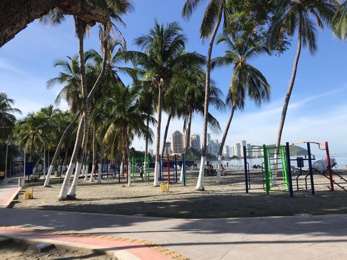 公寓 Rodadero Laureles Con Vista Al Mar Y A La Bahia