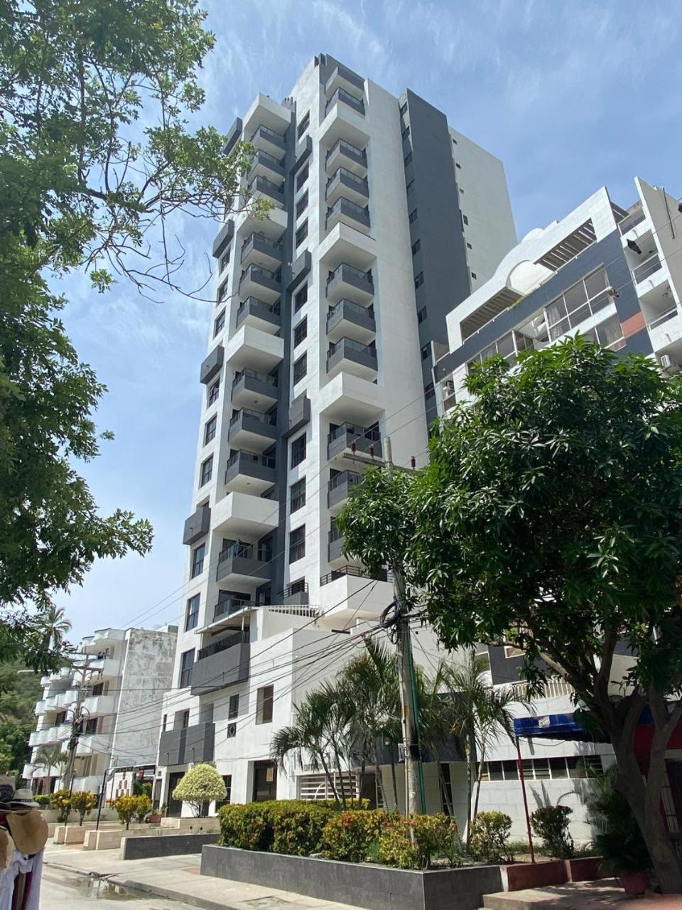 公寓 Rodadero Laureles Con Vista Al Mar Y A La Bahia Santa Marta (Magdalena)